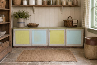Large Pine Kitchen Cupboard Sideboard with Sliding Doors