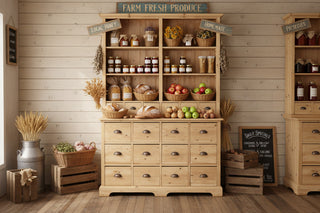 Old Pharmacy Cabinet Pine Kitchen Dresser Haberdashery