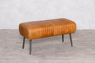 Salcombe Leather Dining Bench