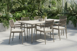 Salerno 6 Seater Outdoor Table and 6 Garden Chairs Set