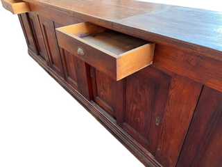 Large Vintage Wooden Bar Counter