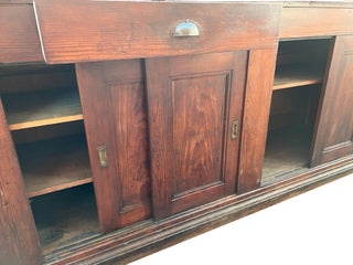 Large Vintage Wooden Bar Counter