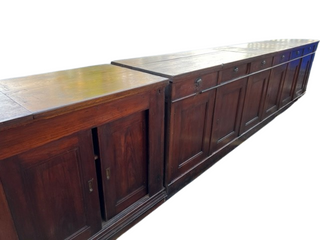 Large Vintage Wooden Bar Counter