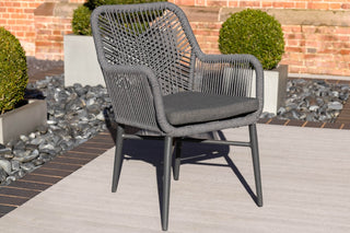 Milan Grey Star Table with 4 Chairs Set