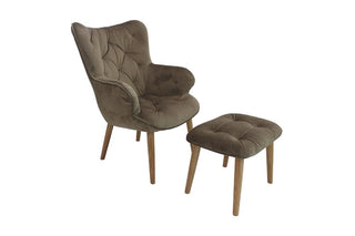 grey chair and stool