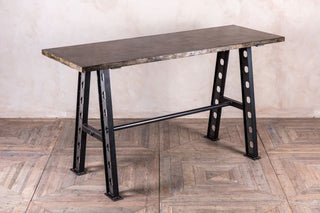 a frame metal poseur table