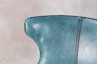 blue-faux-leather