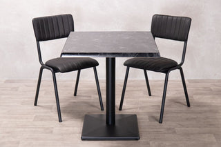 Alcantara Black Café Table