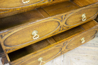1920s Jacobean Revival Oak Bedroom Suite
