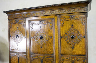 1920s Jacobean Revival Oak Bedroom Suite