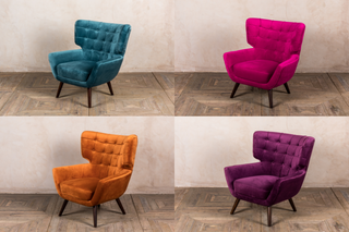 arlo velvet armchair