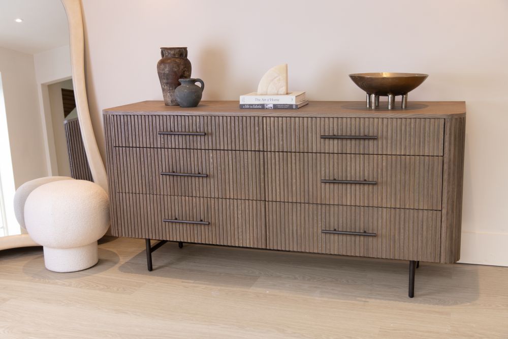 Ashfield Ribbed Six Drawer Dresser Ashfield Ribbed Six Drawer Dresser