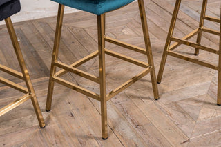 backless gold bar stools