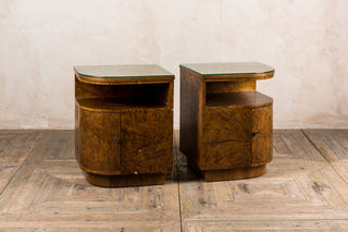 bedside tables vintage veneer