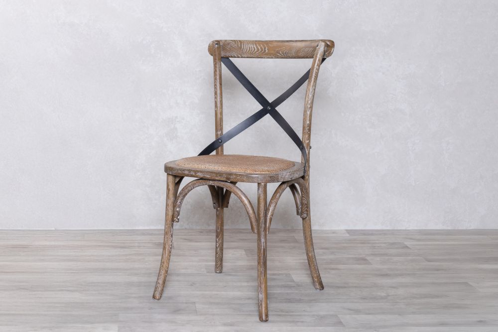 Wood and Rattan Dining Chairs Peppermill Interiors