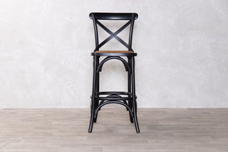 black-bentwood-stool-front-view