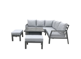 Staunton Outdoor Corner Dining Set with Adjustable Table