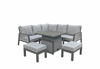 Staunton Outdoor Corner Dining Set with Adjustable Table