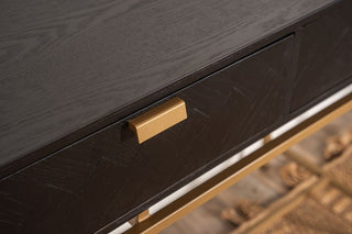 black and gold console table