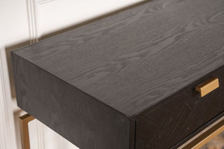 black console table