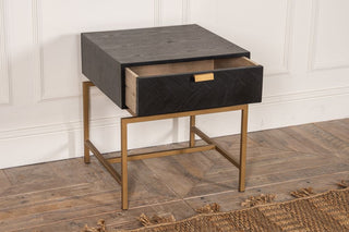 black side table