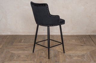 Pair of Louis Velvet Breakfast Bar Stool