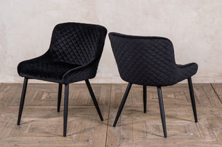 black velvet chairs