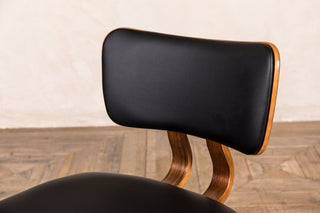 black wooden chair with legs