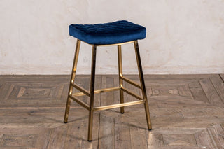 blue and gold bar stool