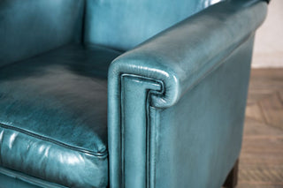 blue armchair