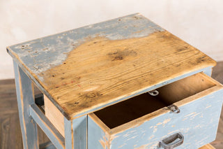 blue bedside table