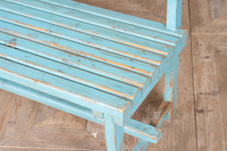 vintage-pine-bench-blue-seat