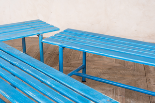 blue bench