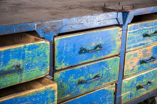 blue factory sideboard
