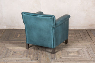blue leather chair