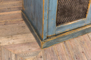 blue painted cupboard