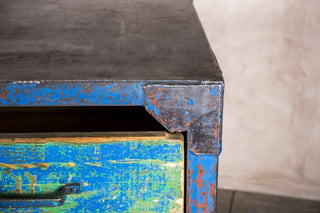 blue sideboard