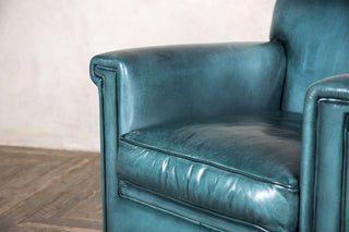 blue square chair