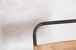 vintage-stacking-chairs-dark-blue-backrest-close-up