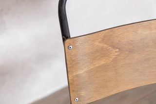 vintage-stacking-chairs-dark-blue-backrest-close-up