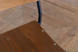 vintage-stacking-chairs-dark-blue-seat-close-up
