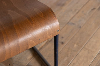 vintage-stacking-chairs-dark-blue-seat-close-up