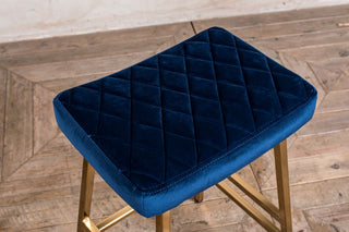 blue velvet bar stools