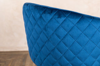 blue velvet restaurant stool