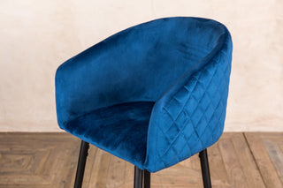 blue velvet stool