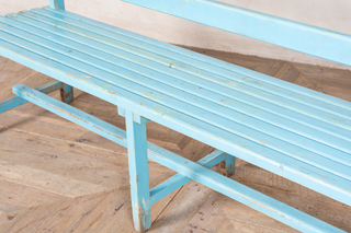 vintage-pine-bench-blue-seat