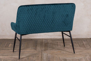Teal blush velvet bench