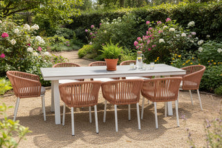 Milano Dining Table with 8 Milano Chairs Outdoor Set