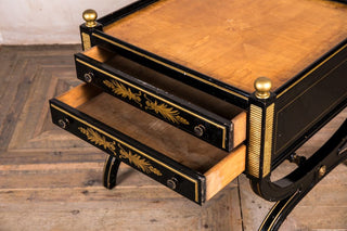 boxwood stringing bedside table
