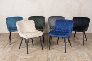 velvet dining chairs